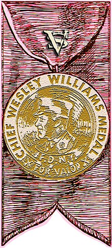 Image of the Chief Wesley Williams Medal for valor FDNY Sketch of medal.jpg