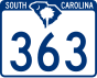 South Carolina Highway 363 marker