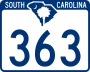South Carolina Highway 363 marker