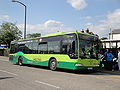 Southern Vectis 480 Puckpool Point (HF06 FUB), a Mercedes-Benz Citaro, in Well Road, East Cowes, Isle of Wight on route 5. The vehicle is allocated and branded for route 4, so it is unusual to see it operating another route.