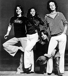 Starland Vocal Band pada tahun 1977, dari kiri ke kanan: Jon Carroll, Margot Chapman, Taffy Nivert, Bill Danoff