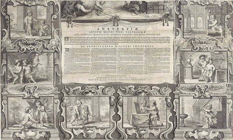 File:Stedenmaagd van Antwerpen omgeven door allegorische voorstellingen (plaat 2) Antverpiae artium matri urbi fortissimae (titel op object), RP-P-OB-67.969B.jpg