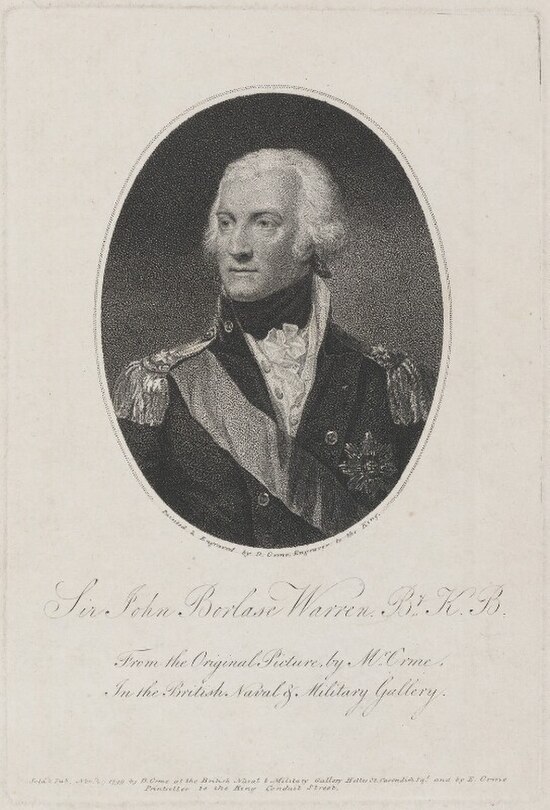Sir John Borlase Warren, by Daniel Orme, 1799