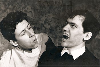 Ben Stollery and Jonathan Coote in Neil Simon's The Good Doctor, Next Stage Company, 1988 Stollery and Coote 1988.jpg