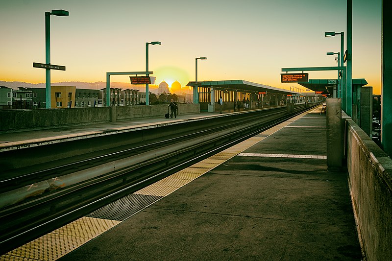 File:Sunset from West Oakland station, September 2015.jpg