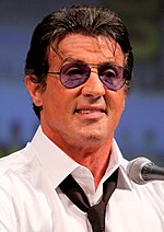 Sylvester Stallone holds the records for most total nominations (16), consecutive nominations (9, 1984-92), and wins (4). Sylvester Stallone Comic-Con 2010.jpg