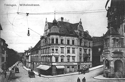 Tübingen. Wilhelmstraße (AK H Sting 1908 TPk085).jpg