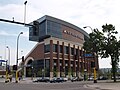 Le TCF Bank Stadium, photographié du carrefour formé par University Avenue et Oak Street.