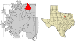 Tarrant County Texas Incorporated Areas Southlake highlighted.svg