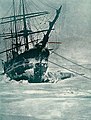 Statek porzucony u brzegu wyspy, 1905 r.