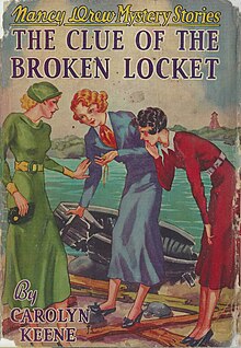 The Clue of the Broken Locket (1934) front cover, 1934A-1 printing.jpg