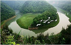 The Crocodile river bay in Xiaohe, Liuyang