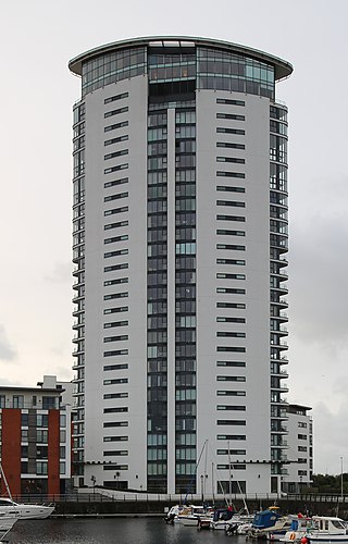 <span class="mw-page-title-main">The Tower, Meridian Quay</span> Residential tower in Swansea, Wales