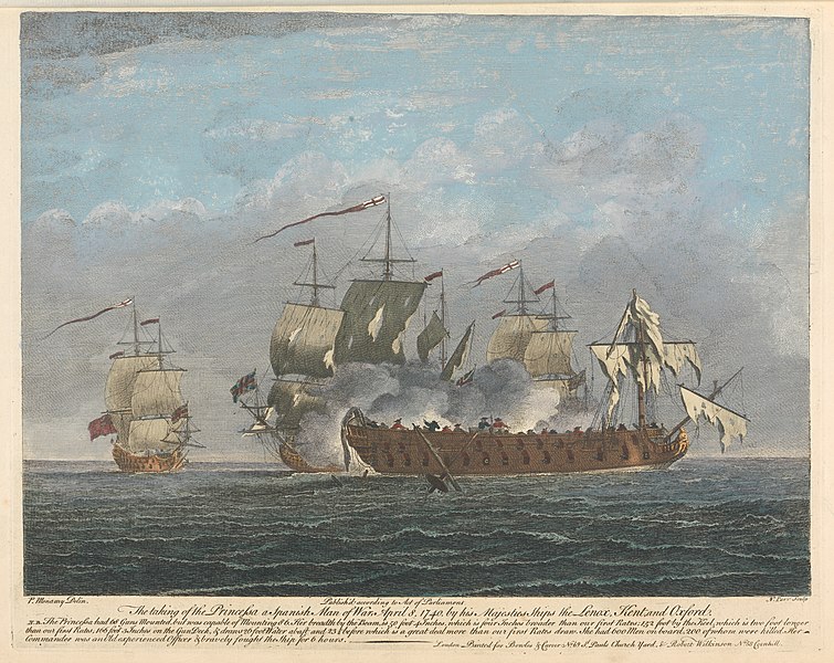 File:The taking of the Princessa a Spanish Man of War, April 8, 1740 by His Majesties Ships the Lenox, Kent, and Oxford Ba-obj-4525.jpg