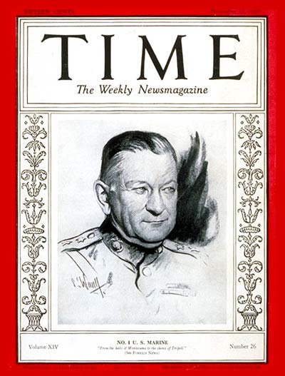 On the cover of Time in 1929