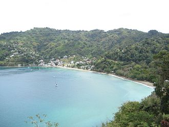 Charlotteville seen from Fort Cambelton Tobago WI Charlotteville.JPG