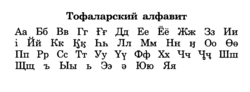 Миниатюра для Файл:Tofalar alphabet (2005).png