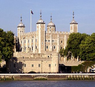 A quintessential Norman keep: the White Tower in London Tower of London, Traitors Gate.jpg