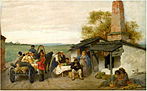 «Քաղաքացի ճանապարհորդներին առաջարկում են մրգեր ճամփեզրին» (1873), կտավ, յուղաներկ, մասնավոր հավաքածու