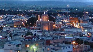 An fore-nicht view o Tulancingo, frae the Cerro del Tezontle