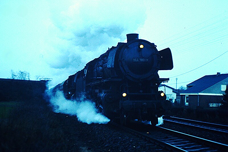 File:Two DB Class "044" (DRG Class "44" converted to oil firing) 2-10-0's, led by No.044 080 (ex-No.44 080) near Rheine.jpg