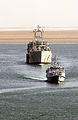 US Navy 030328-N-3783H-279 The Royal Fleet Auxiliary, Landing Ship Logistic RFA Sir Galahad (L 3005) arrives in the Iraqi port city of Umm Qsar.jpg