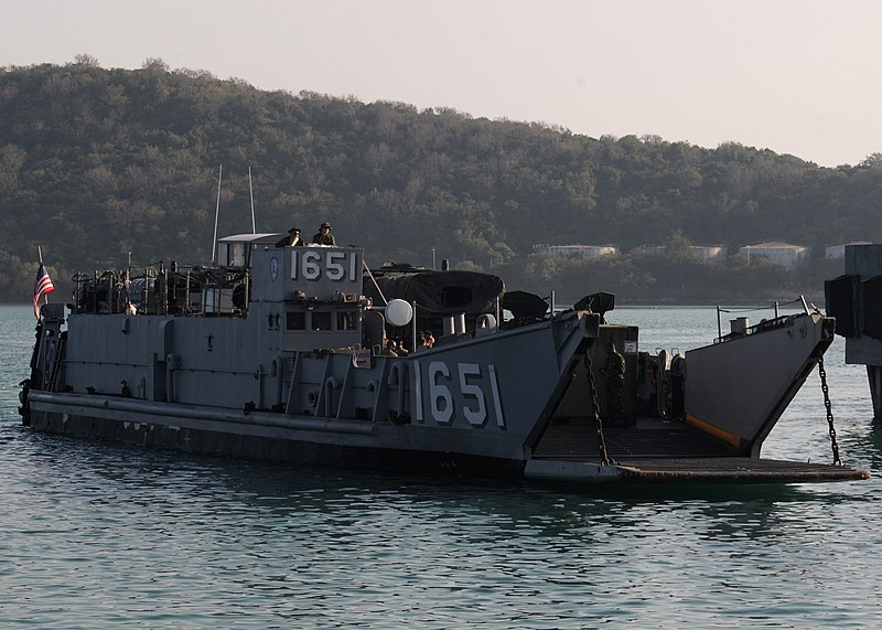 File:US Navy 110208-N-4743B-287 A landing craft utility pulls into Sattahip Naval Base to offload Marines and their equipment to take part in exercise C.jpg