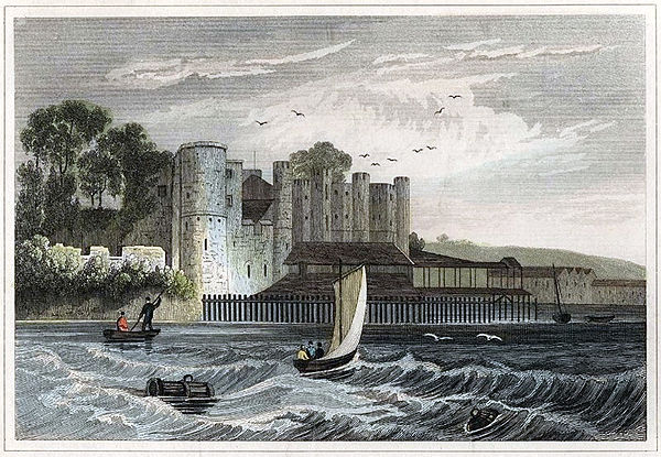 View of Upnor Castle from the Medway in 1845