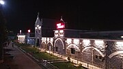 Valsad station building sparkling with LED lights