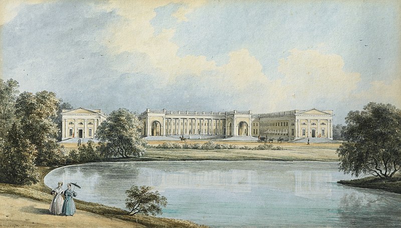 File:View of Alexander Palace in Tsarskoye Selo 2 Nikanor Chernetsov (1839).jpg