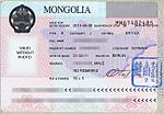 Moğolistan'ın vize politikası için küçük resim