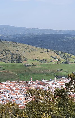 Vista de Almadén de la Plata desde el Cerro El Calvario