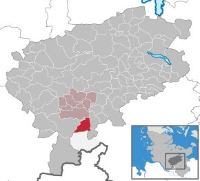 Poziția Wakendorf II pe harta districtului Segeberg