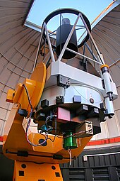 Интерьер купола телескопа Варшавской южной обсерватории
