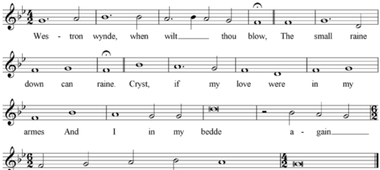 "Western Wind" secular lyric version WesternWindOriginalSong.PNG