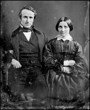 Rutherford and Lucy Hayes on their wedding day: December 30, 1852.
