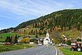 English: Wiedweg - municipality Reichenau (Carinthia), view from the east - entrance to the town on the Kleinkirchheimer Straße Deutsch: Wiedweg - Gemeinde Reichenau (Kärnten), Ansicht von Osten - Ortseinfahrt über die Kleinkirchheimer Straße