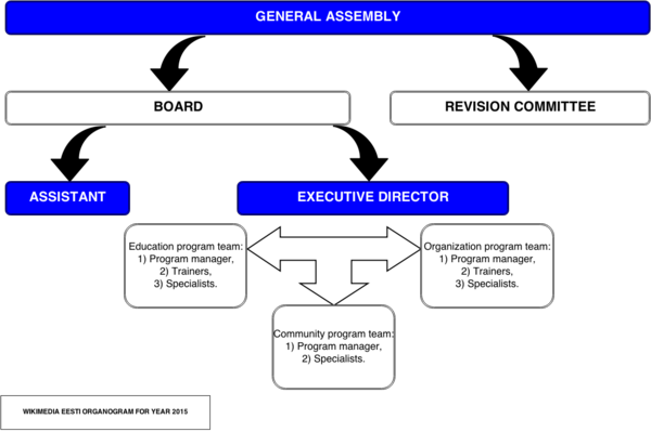 Organogram of planned organization structure for 2015.