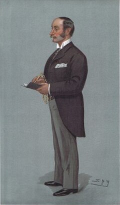 "Fulham" – Fisher as caricatured by Spy (Leslie Ward) in Vanity Fair, May 1900