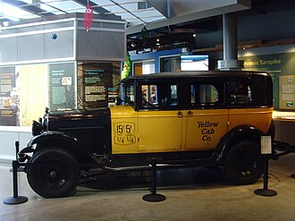 US assembled Yellow Cab Yellow Taxi Cab 1930.jpg