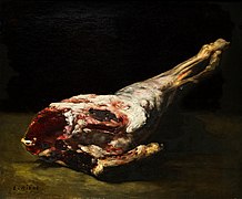 Un gigot (A leg of lamb) by Augustin Théodule Ribot in La Tronche, musée Hebert.