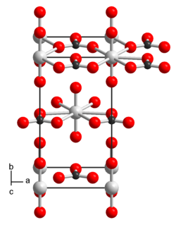 Structure cristalline du carbonate d'uranyle