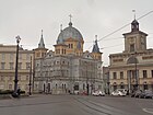 Łódź-Holy Spirit church and city hall.jpg