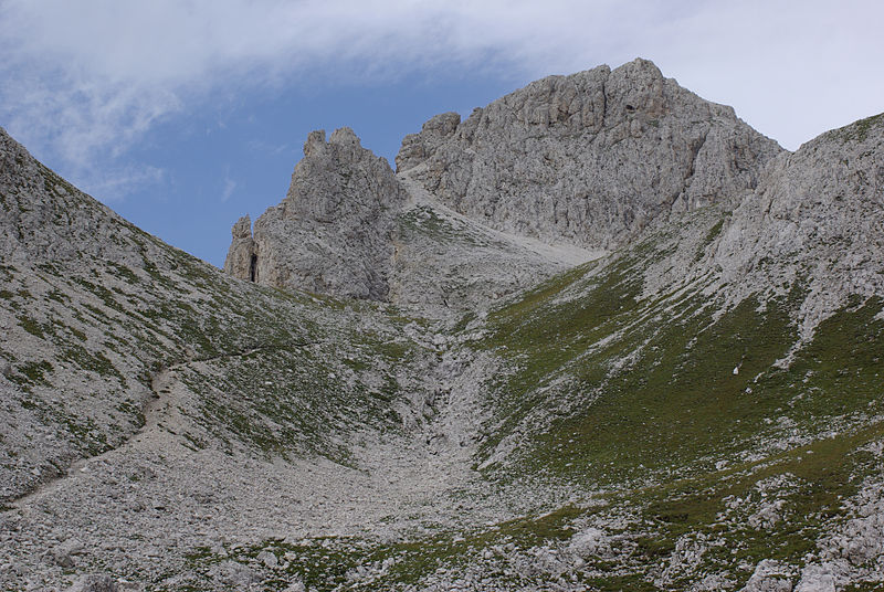 File:08 - 2012 Pozza di Fassa (Trento Trentino ITALY), Rifugio Gardecia, passo Antermoia, cima Scalieret, Passo Principe, rifugio Vajolet, Sentiero Don Guido, mountain, alpin view, photo Paolo Villa IMGP0821 bis.JPG