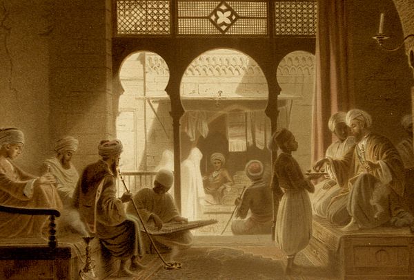 A coffeehouse in Cairo, 18th century