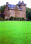 15th century palace block (right) at Dean Castle in Kilmarnock, East Ayrshire, Scotland. http-en.wikipedia.org-wiki-Dean Castle - panoramio.jpg