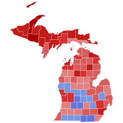 1924 Michigan gubernatorial election results map by county.svg