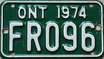 1974 Ontario Snowmobile license plate FR096.jpg