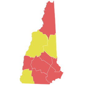 1976 New Hampshire Democratic presidential primary election results map by county.svg