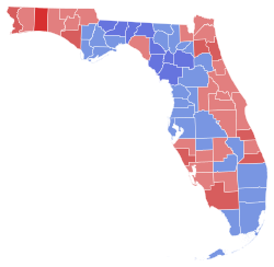 1988 United States Senate election in Florida results map by county.svg